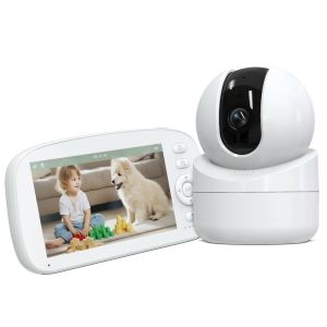 5 Inch HD Baby Monitor with Night Vision and 5000mAh Battery