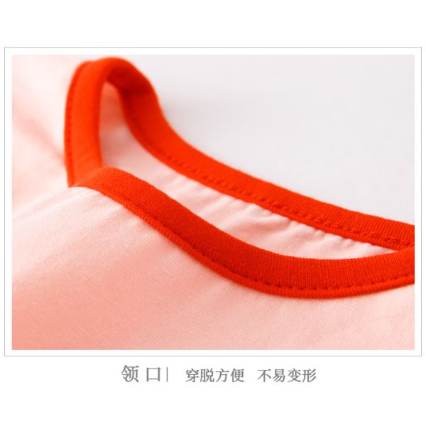 Solid Color Cotton Girls Dress Summer Children'S Clothing