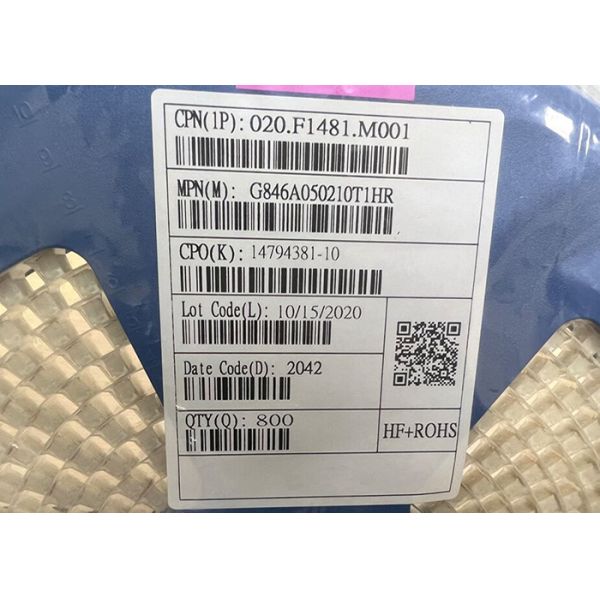 Buy G846A050210T1HR SMD Integrated Circuit Chip Tubes And Wire Housings at wholesale prices