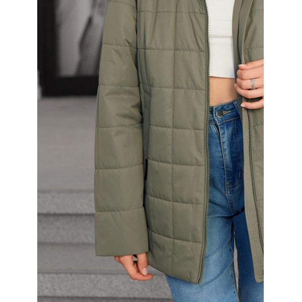 Spring/Autumn Padded Coat For Fatty Girls Simple And Elegant Basic Style No Cumbersome Design Hood