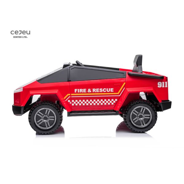 Mighty Fleet Rescue Force Pickup Truck Police Red White Black