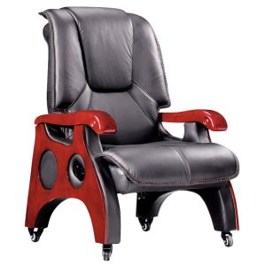 Quality office foure foot mobile solid wood manager chair furniture for sale