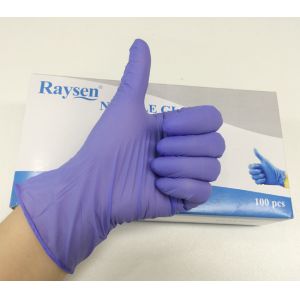 Disposable Nitrile Powder Free Gloves Examination Latex Gloves 240mm Length