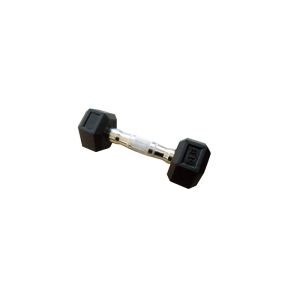 Black Gym Fitness Accessories , Crossfit Rubber Coated Hex Dumbbell