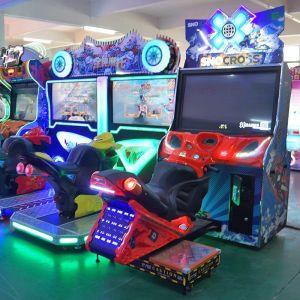 Snowmobile Arcade Game Arcade Motorcycle Simulator Machine With 42LCD Hd Display