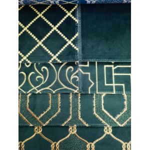 Embroidery Luxury Sofa Fabric Heavyweight With Knitted Technics