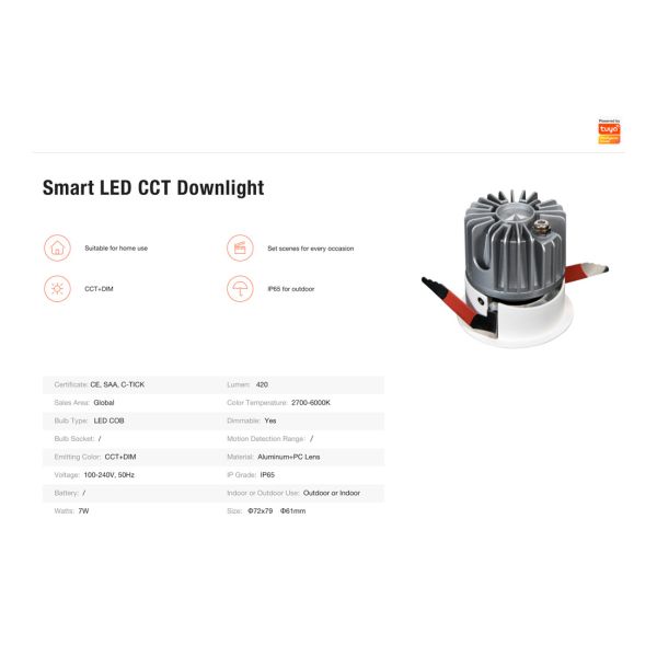 Smart LED CCT Downight