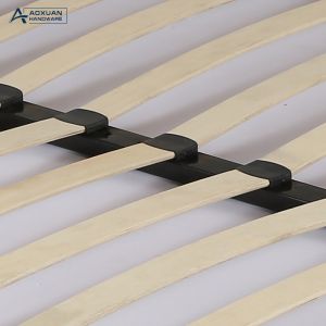 1.5mx2m Double Metal Bed Frame With Wooden Slats