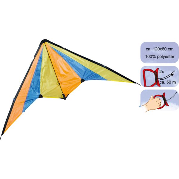Buy Display 120*60cm OEM ODM Polyester Material Delta Stunt Kite at wholesale prices