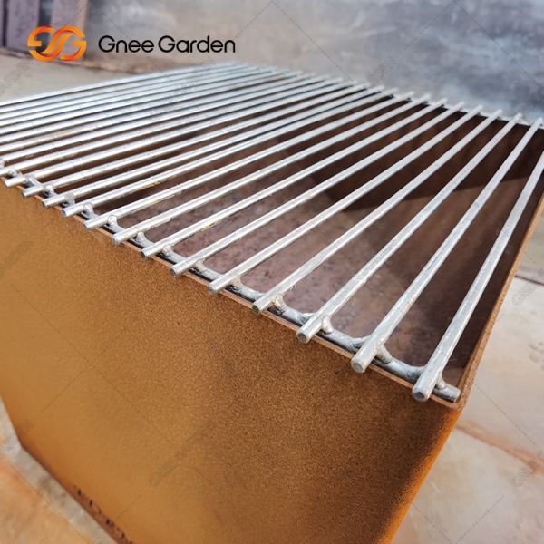 Patio Garden Outdoor Camping Corten Steel Rust Fire Pit Wood Burning 3mm Thick