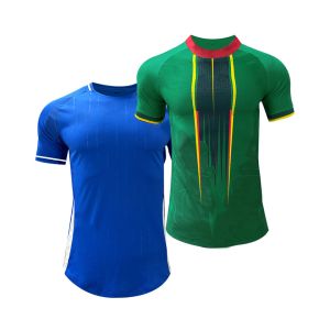 23-24 Mali Polyester Fiber Football Team Jersey Long Lasting Blue / Red / Green