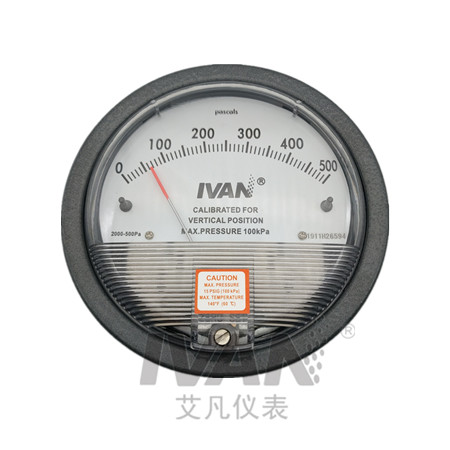 Cast Aluminum Case Differential Pressure Gauge for 15PSI Max. Pressure in Industrial
