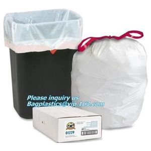 eco biodegradable compost plastic drawstring garbage bags, Promotion Drawstring