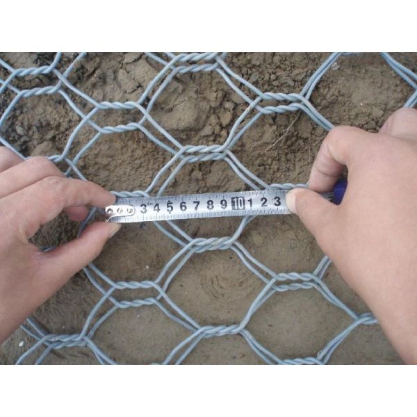 1m x 1m x 1m Hexagonal Galvanized Gabion Box With PVC Coated For Flood Bank