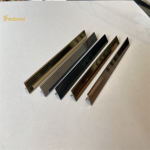 304 T Slot Stainless Steel Tile Trim Mirror Finish Width T6-T50