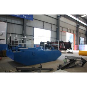 Small Carbon Steel 2000m2 Aquatic plant Harvester With Storage Cabin And Razor