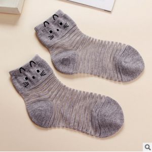 Custom logo, design popular babes cute cat printed cotton socks