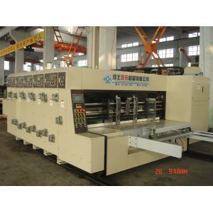 High Grade Steel Mainframe 3 Color Flexo Printing Slotting Die Cutting Machine