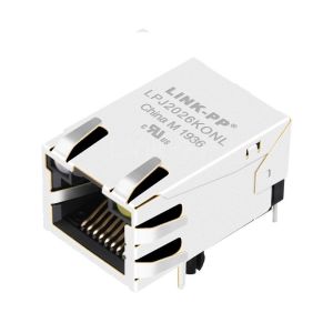 Quality Belfuse RT1-364A1R1A Compatible LINK-PP LPJ2026KONL 10/100 Base-T Tab Up Orange&amp;Green/Yellow Led 1x1 Port Board RJ45 Socket Connection for sale