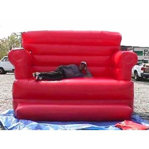 Large Red Design Advertising Inflatable Sofa Furniture , Inflatable Couch