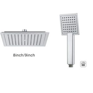 5 Square ABS Plastic Hand Shower Chrome Water Saving Handheld Shower Hotel Top