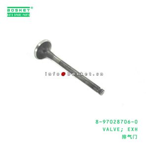 China 8-97028706-0 Exhaust Valve 8970287060 For ISUZU NPR NKR 4BG1 on sale