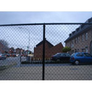 Construction Chain Link Fence, Chain Link Fence Top Barbed Wire