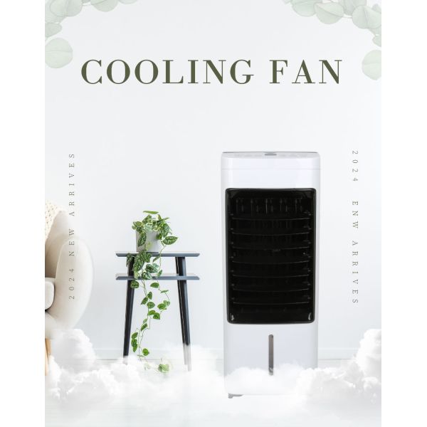 Portable Air Conditioner with Shaking Head and Wheels 6PCS Ice Pack Digital Control 220V