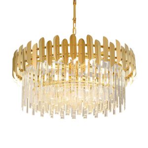 JYLIGHTING Postmodern Light Luxury Crystal Chandelier Hotel Living Room K9