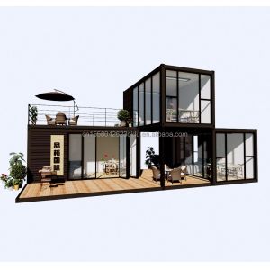 Outdoor Luxury Two Bedroom Modern Design Prefab Container House with Flat Pack