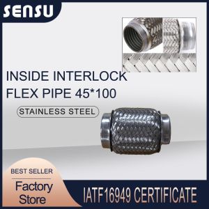 China SS201 Stainless Steel Exhaust Flex Pipe 45*100mm Decouple Vibration on sale