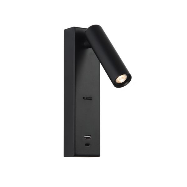 Buy Reading wall lighting bedside led wall lamp double USB-A type-C for villa hotel headboard wall light bracket light at wholesale prices