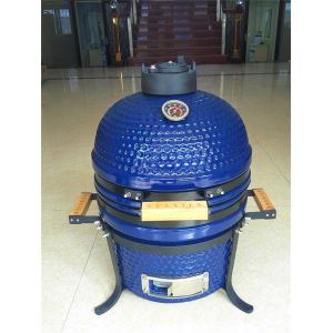 Glazed Finish Blue SGS 15 Inch Kamado Ceramic Grill