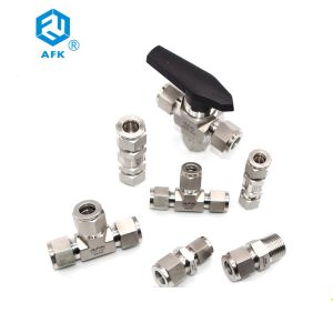 China 2 Way Ss Control Ball Valve 3000PSI 1/4 With NPT Connector 6mm on sale