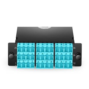 3 MTP To 18 Lc Fiber Patch Panel Connector 36 Fibers OM4 Multimode Type A