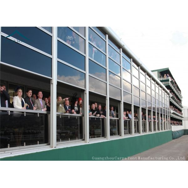 Double Deck Heavy Duty Glass Wall Tent With Wind Resistant PVC Tent Fabric