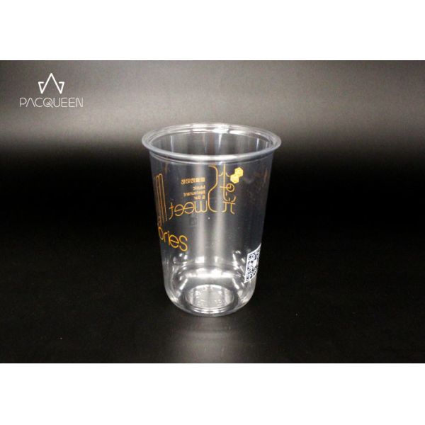 Buy Durable Disposable Plastic Drinking Cups U Shape Bottom UV Printing at wholesale prices