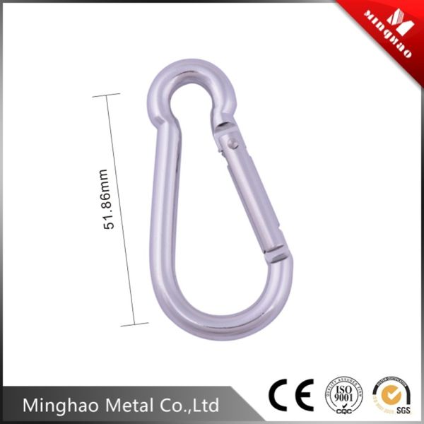 Durable carabiner snap hook for climb accessories,50.57mm,blue,silver,black color