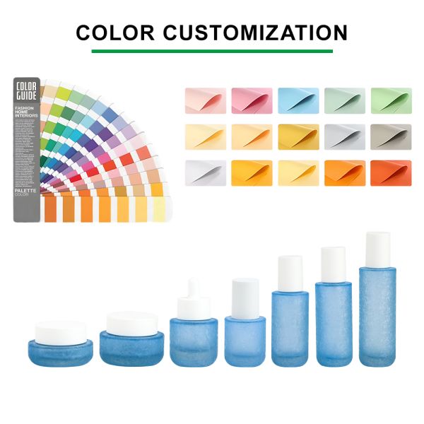 Custom Glass Cosmetic Bottle for Lotions and Creams