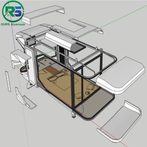 Customize Alcoa Aluminum House With Panoramic Wall Curtain Glass