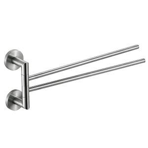 China Multifunction Bathroom Towel Bars Wall Mounted Movable Rotary 24 Inch Swivel Towel Bar on sale