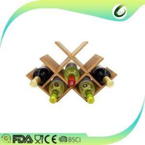 Premium W shaped free standing butterfly bamboo wine rack