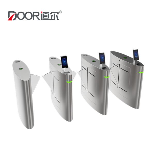 3 Ways 600mm Automatic Flap Barrier Turnstile Gate With Face Recognition