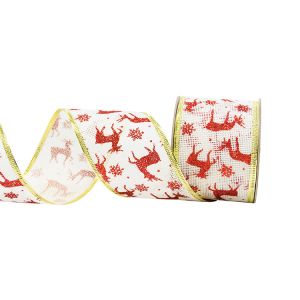 Wholesale colorful Custom patterned ribbon for bouquets plaid ribbon