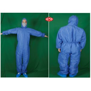 Tear Resistant Hooded Disposable Protective Coverall With Boot