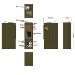 COFDM wireless video transmitter 70km to100km long range ground station for UAV