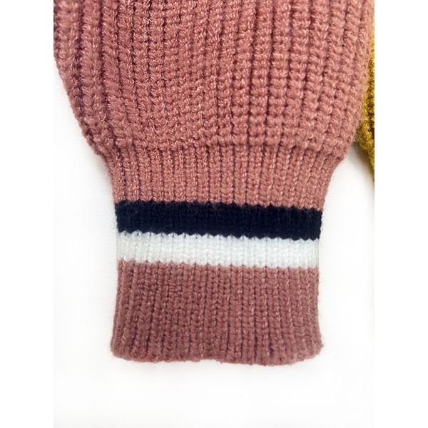 Unisex stripe knitted baby clothes set long sleeve knit baby sweater