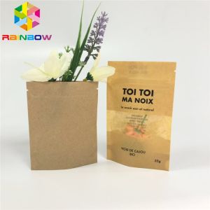 Brown Kraft Paper Bags With Paper Packaging With Window See Through Food Grade