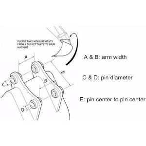 220kg-1150kg Excavator Digging Bucket