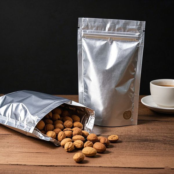 Buy Airtight & Reusable Aluminum Foil Pouches with Zipper Lock for Coffee, Snacks, Nuts | FDA Approved BPA-Free & Custom Printing at wholesale prices